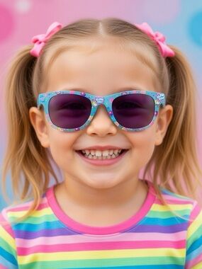 Kids Blow Pop Patterned Sunglasses